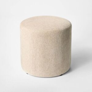 Upholstered Drum Ottoman Cream - Threshold designed with Studio McGee